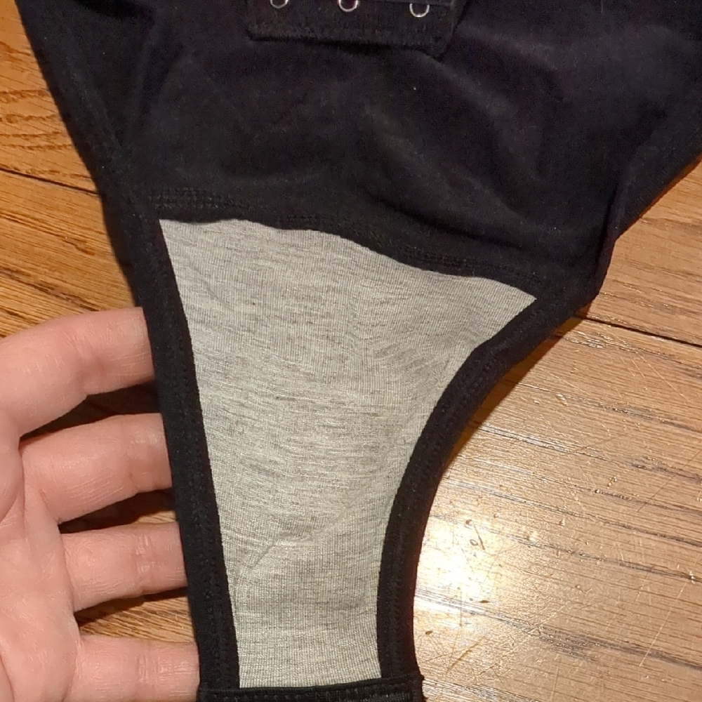Black Bodysuit with Spaghetti Straps Sz Small - Picture 6 of 9